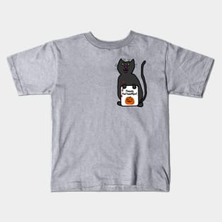 Small Vampire Cat with Halloween Horror Card Kids T-Shirt